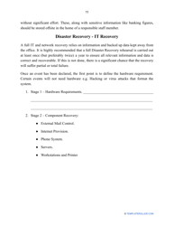 Business Continuity and Disaster Recovery Plan Template, Page 12