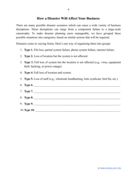 Business Continuity and Disaster Recovery Plan Template, Page 5