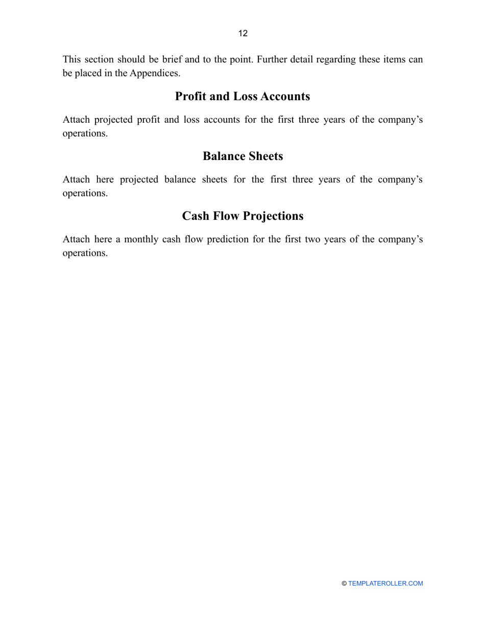 Business Plan Template, Page 14
