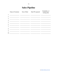 Business Plan Template, Page 15