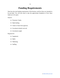 Business Plan Template, Page 16