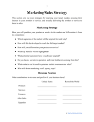 Business Plan Template, Page 9