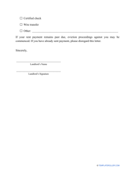 Late Rent Notice Template, Page 2
