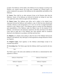 Sublease Agreement Template - Alabama, Page 3