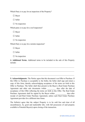 Offer to Purchase Real Estate Form - Texas, Page 2