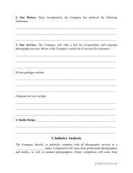 &quot;Photography Business Plan Template&quot;, Page 3