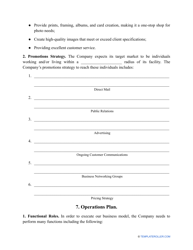&quot;Photography Business Plan Template&quot;, Page 6