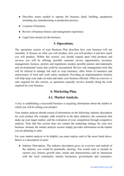 Farm Business Plan Template, Page 3