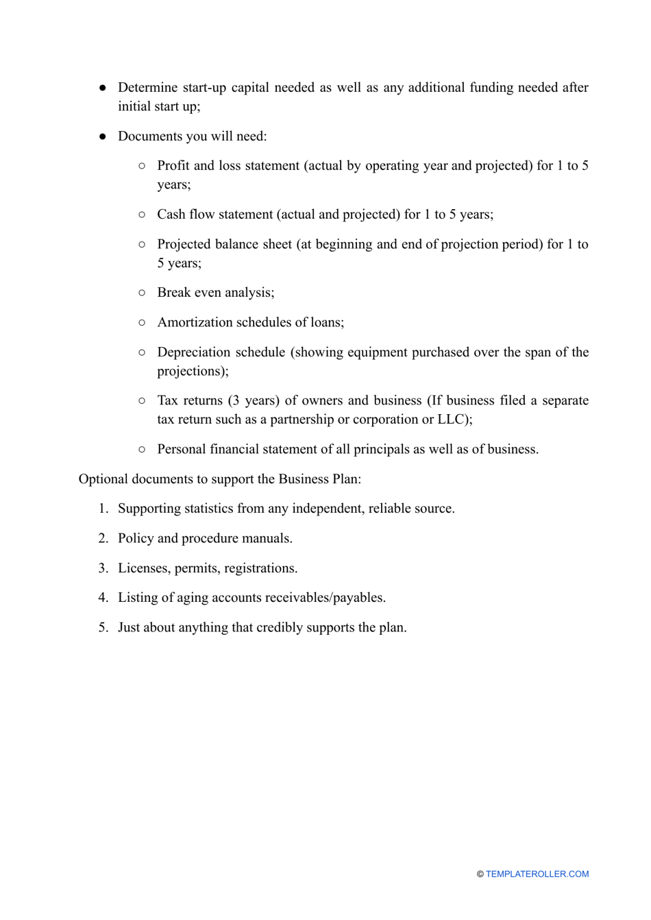 Farm Business Plan Template, Page 8