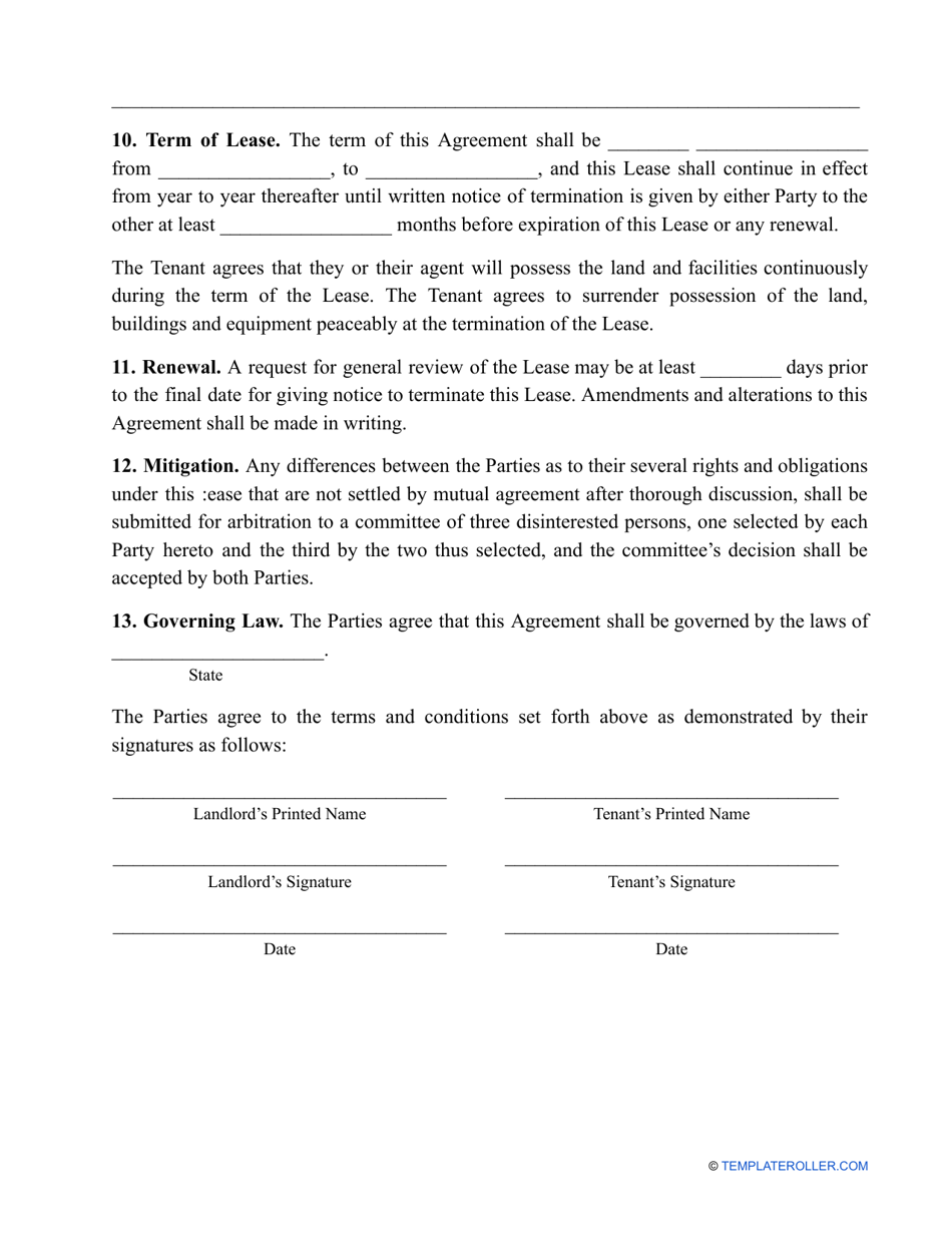 Farm Lease Agreement Template - Oregon, Page 3
