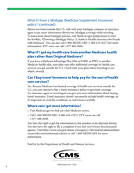 Medicare Coverage Outside the United States, Page 4