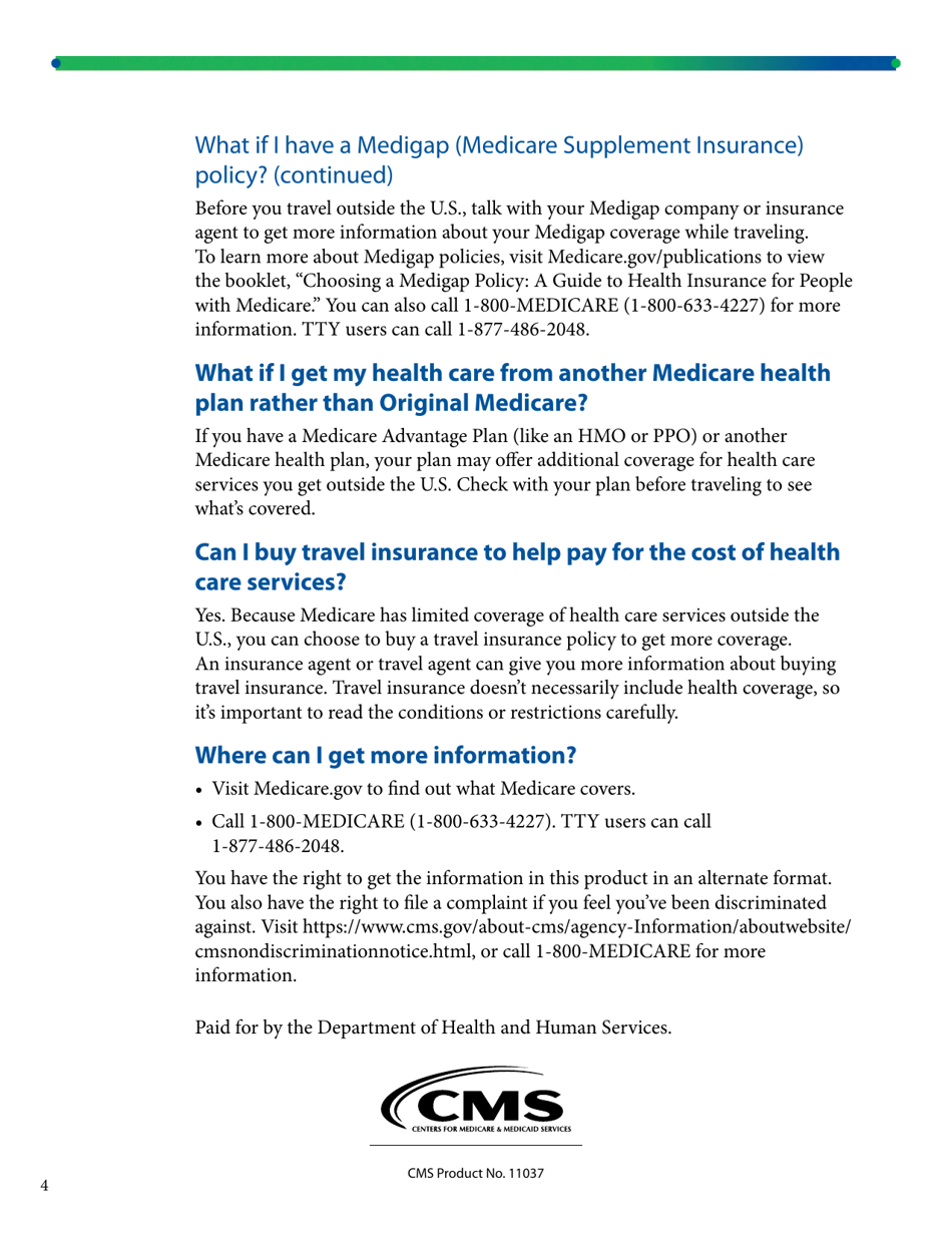 Medicare Coverage Outside the United States, Page 4
