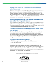 Medicare Coverage Outside the United States, Page 4