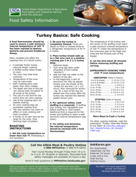 Document preview: Turkey Basics: Safe Cooking