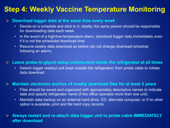Guidelines for Storage and Temperature Monitoring of Refrigerated Vaccines, Page 16