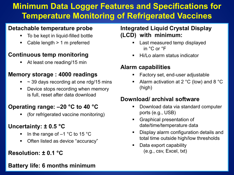 Guidelines for Storage and Temperature Monitoring of Refrigerated Vaccines, Page 7