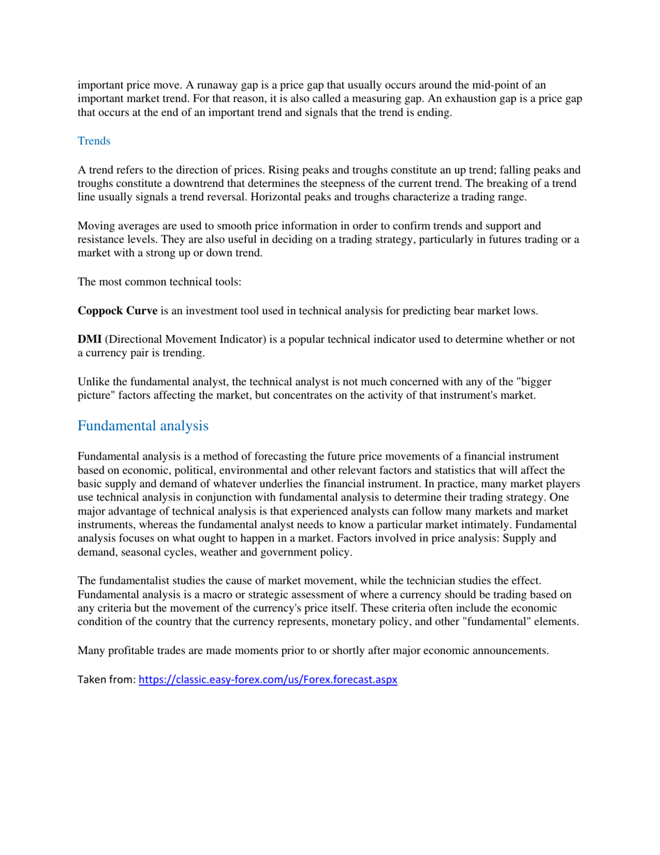 Basic Forex Forecast Methods: Technical Analysis and Fundamental Analysis, Page 3