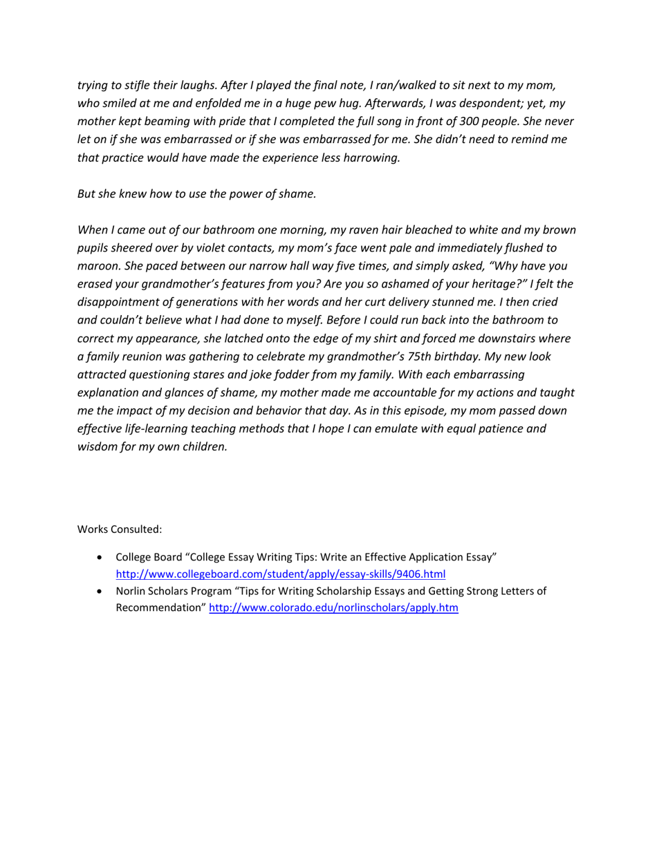 Writing an Effective Personal Profile, Page 3