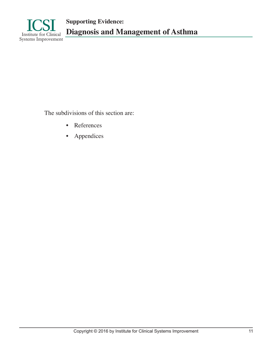 Health Care Guideline: Diagnosis and Management of Asthma - Institute for Clinical Systems Improvement, Page 12