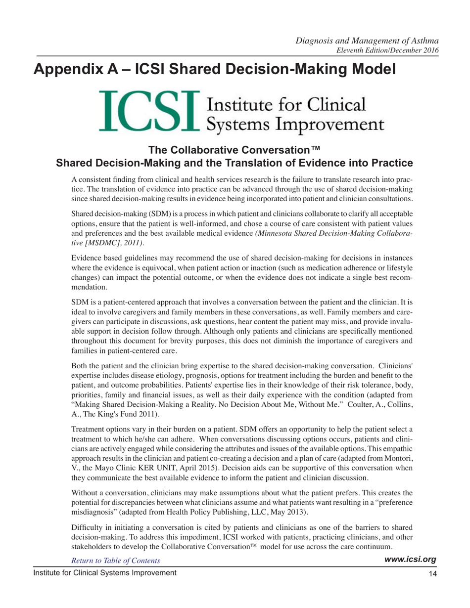Health Care Guideline: Diagnosis and Management of Asthma - Institute for Clinical Systems Improvement, Page 15