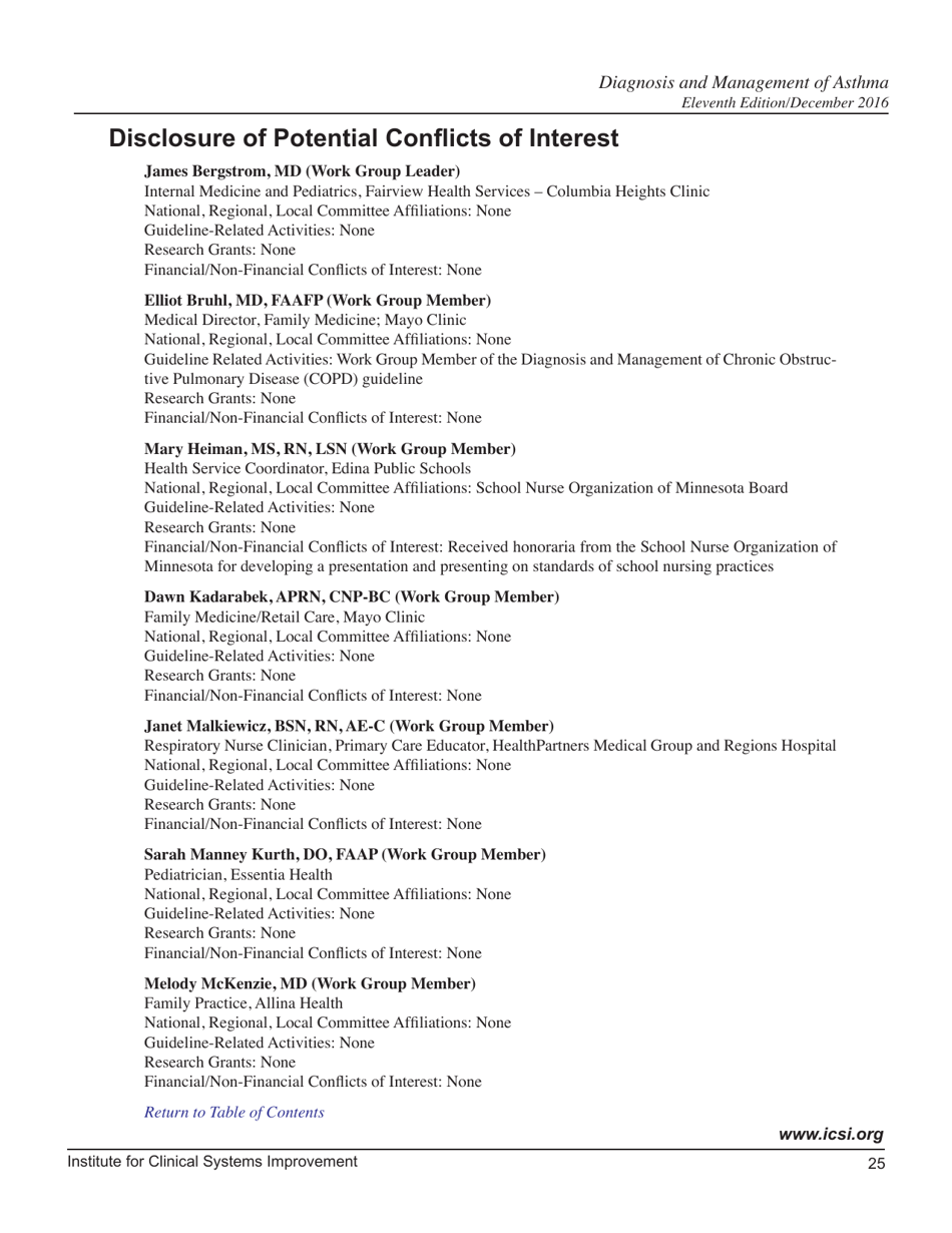 Health Care Guideline: Diagnosis and Management of Asthma - Institute for Clinical Systems Improvement, Page 26