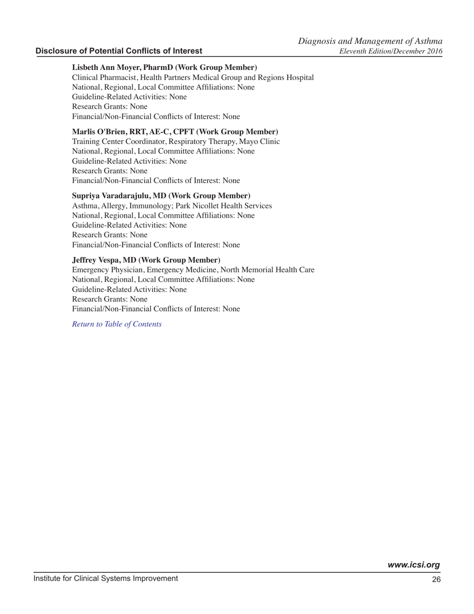 Health Care Guideline: Diagnosis and Management of Asthma - Institute for Clinical Systems Improvement, Page 27