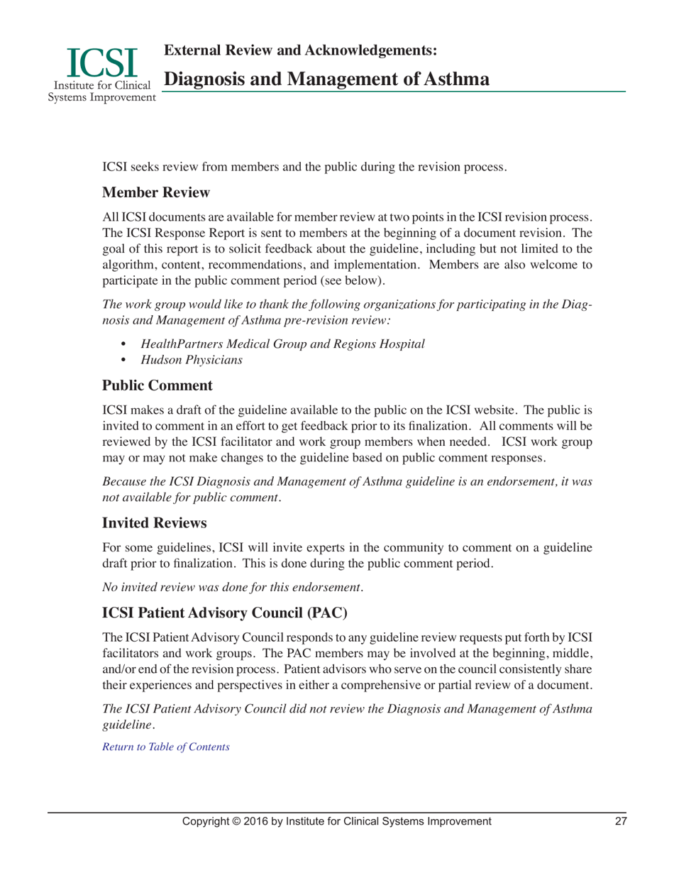 Health Care Guideline: Diagnosis and Management of Asthma - Institute for Clinical Systems Improvement, Page 28