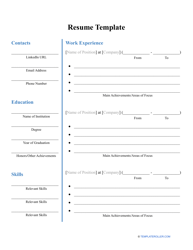 Document preview: Resume Template