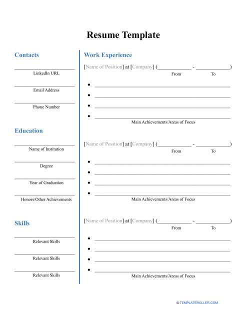 Resume Template