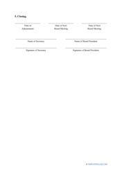 Hoa Meeting Minutes Template, Page 3