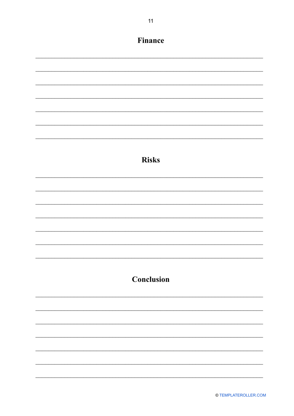 Consulting Business Plan Template, Page 12