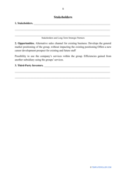 Consulting Business Plan Template, Page 6