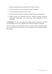 Consulting Business Plan Template, Page 9
