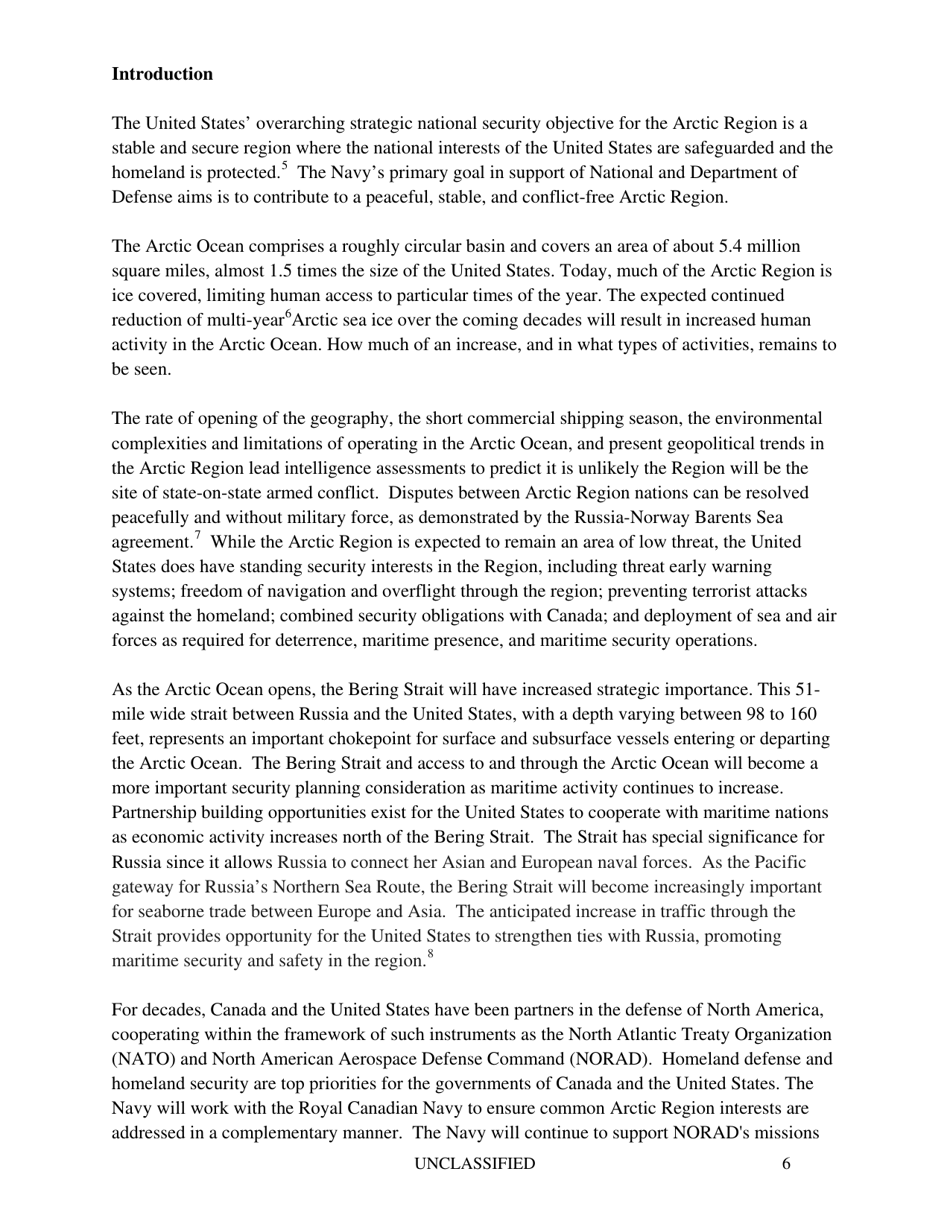 U.S. Navy Arctic Roadmap 2014-2030, Page 10
