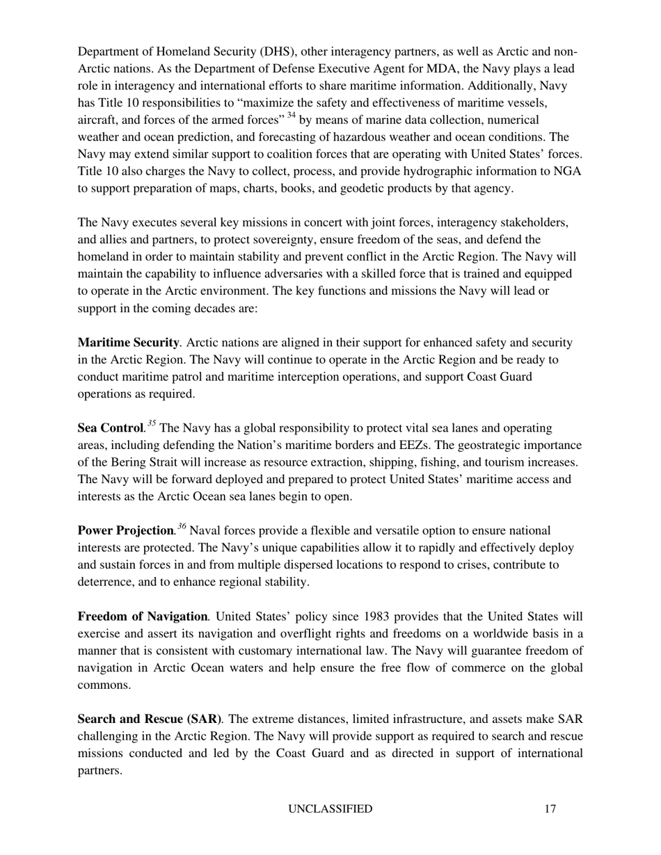 U.S. Navy Arctic Roadmap 2014-2030, Page 21