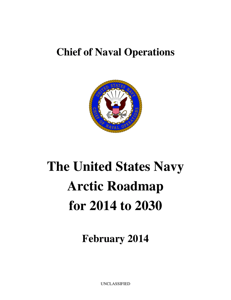 U.S. Navy Arctic Roadmap 2014-2030, Page 5