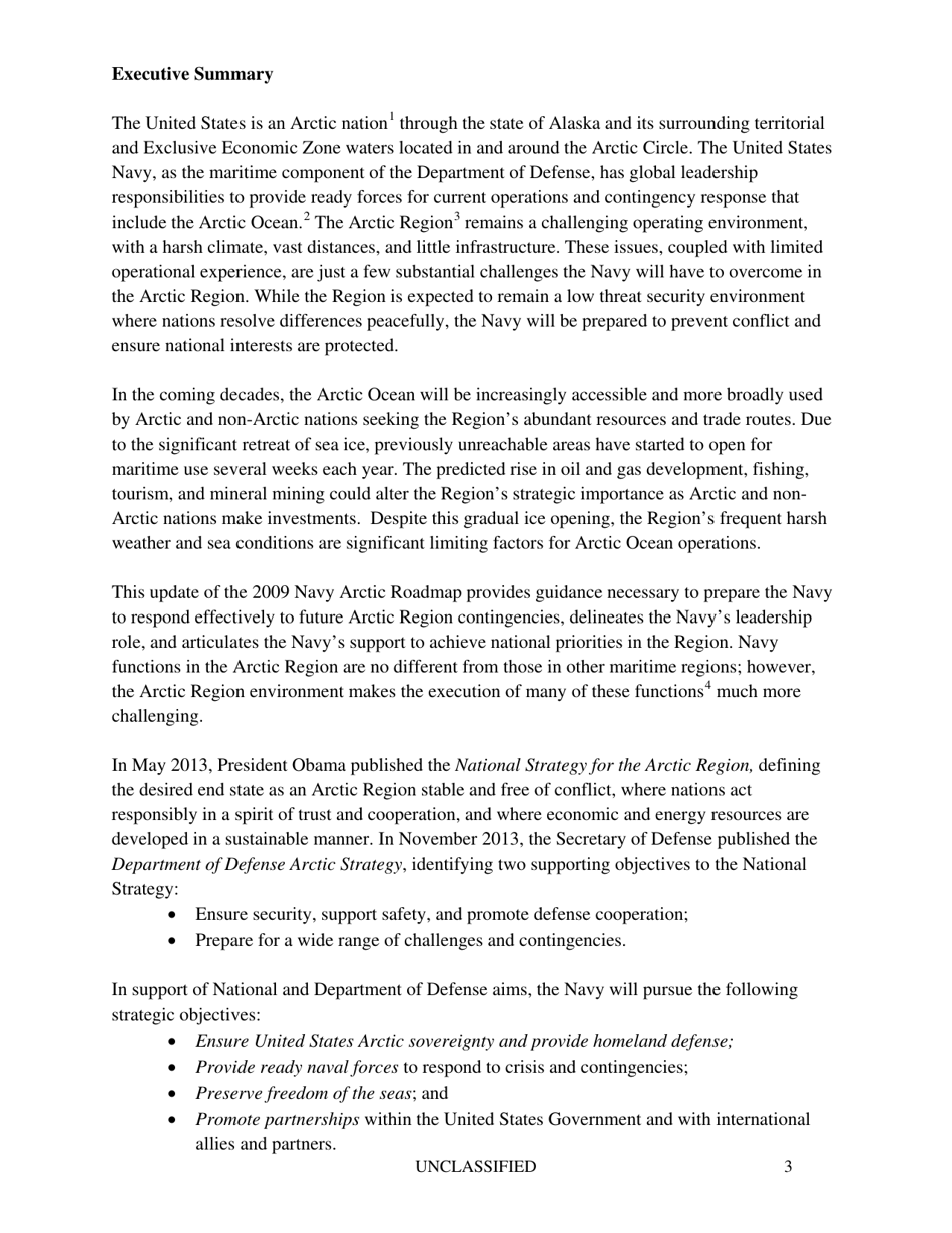 U.S. Navy Arctic Roadmap 2014-2030, Page 7
