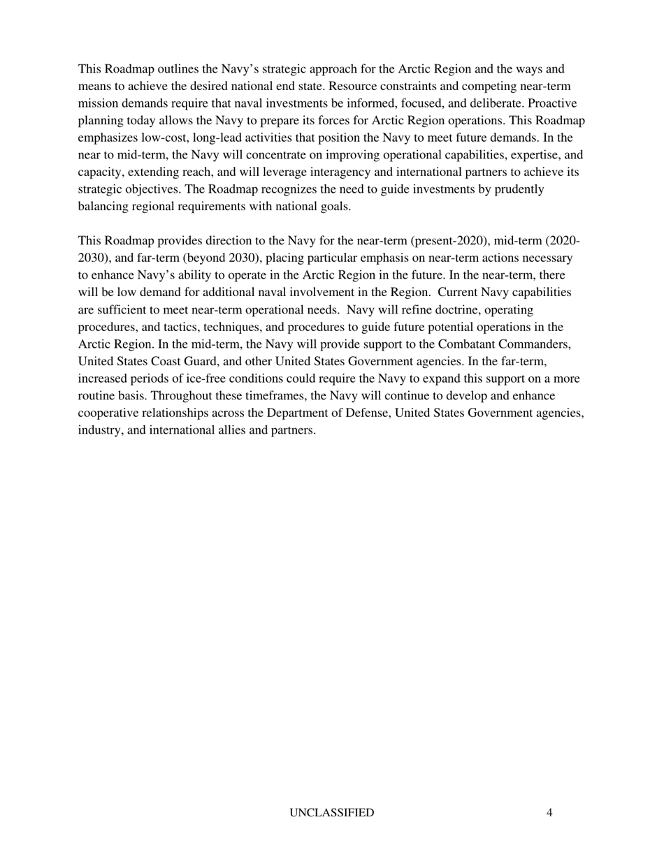 U.S. Navy Arctic Roadmap 2014-2030, Page 8