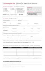 Application for Undergraduate Admission - Lynchburg College, Page 4