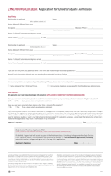 Application for Undergraduate Admission - Lynchburg College, Page 6
