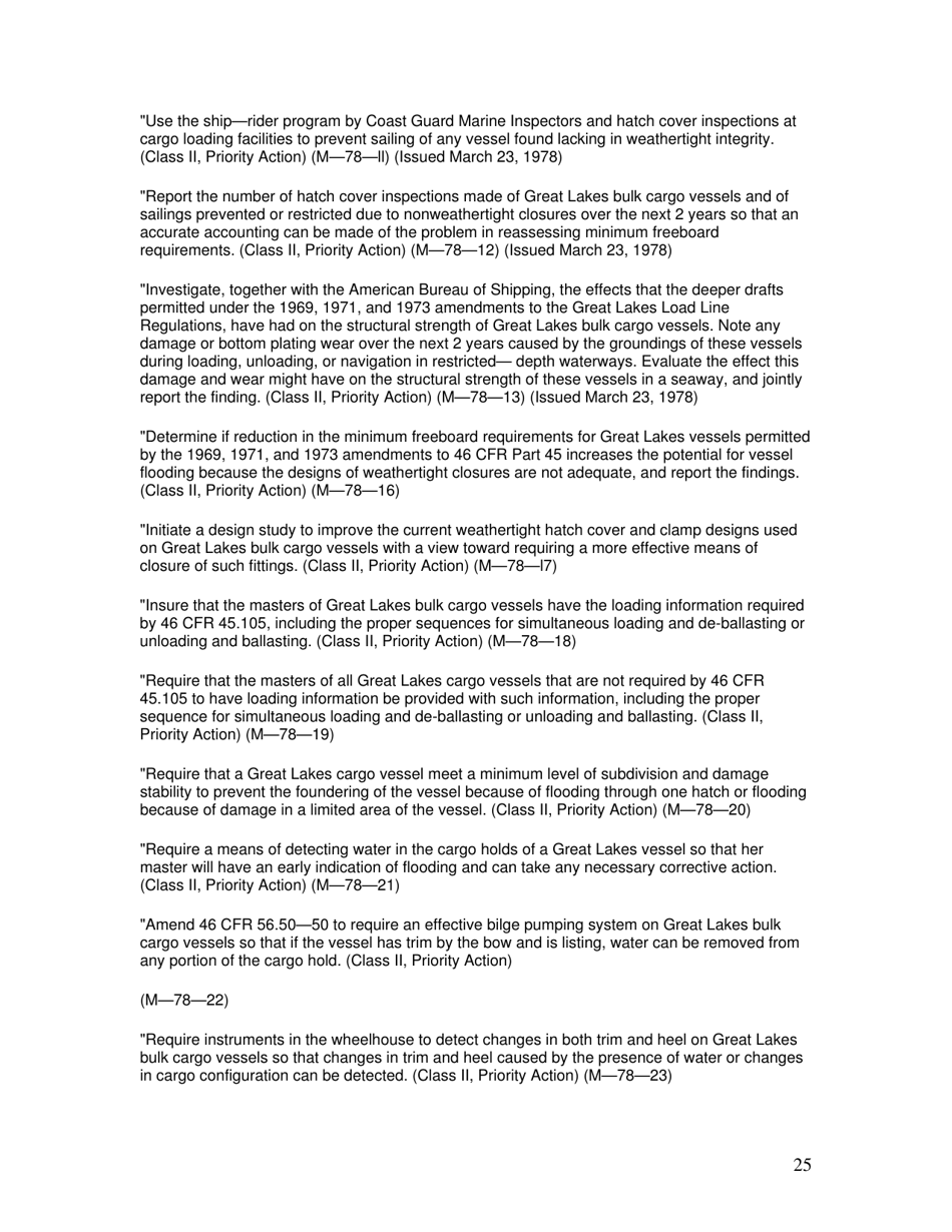 Marine Accident Report: Ss Edmund Fitzgerald Sinking in Lake Superior, Page 25