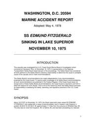 Marine Accident Report: Ss Edmund Fitzgerald Sinking in Lake Superior, Page 3