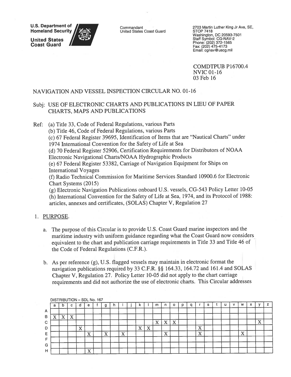 Navigation and Vessel Inspection Circular No. 01-16, Page 1