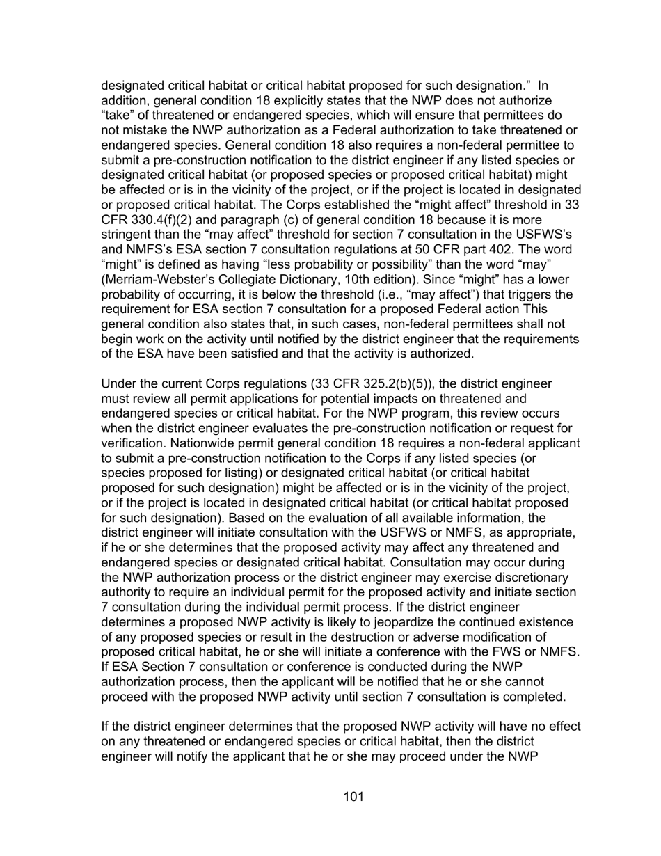 Decision Document Nationwide Permit 12, Page 101