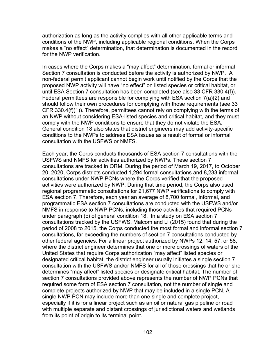 Decision Document Nationwide Permit 12, Page 102