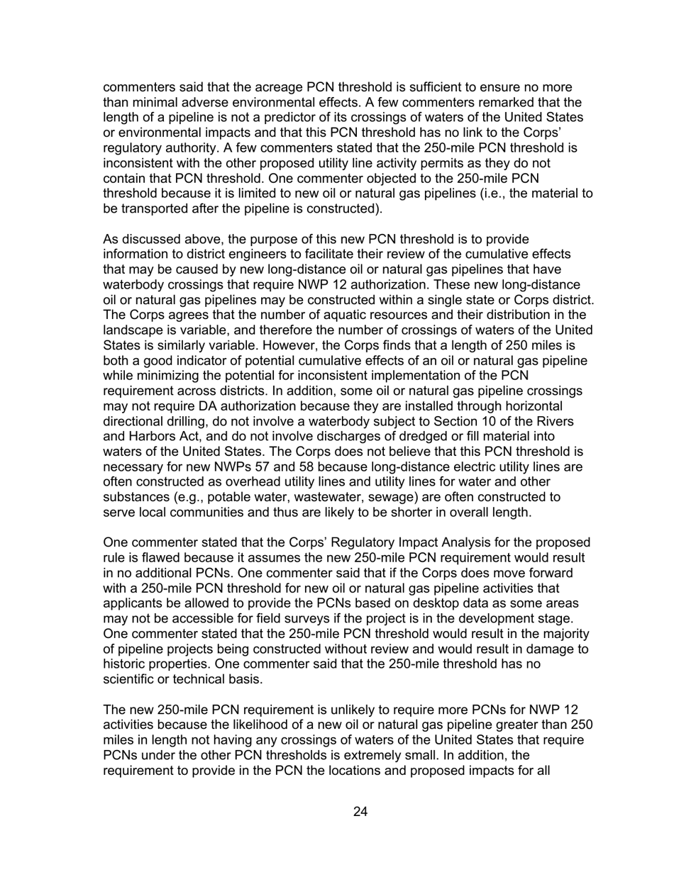 Decision Document Nationwide Permit 12, Page 24