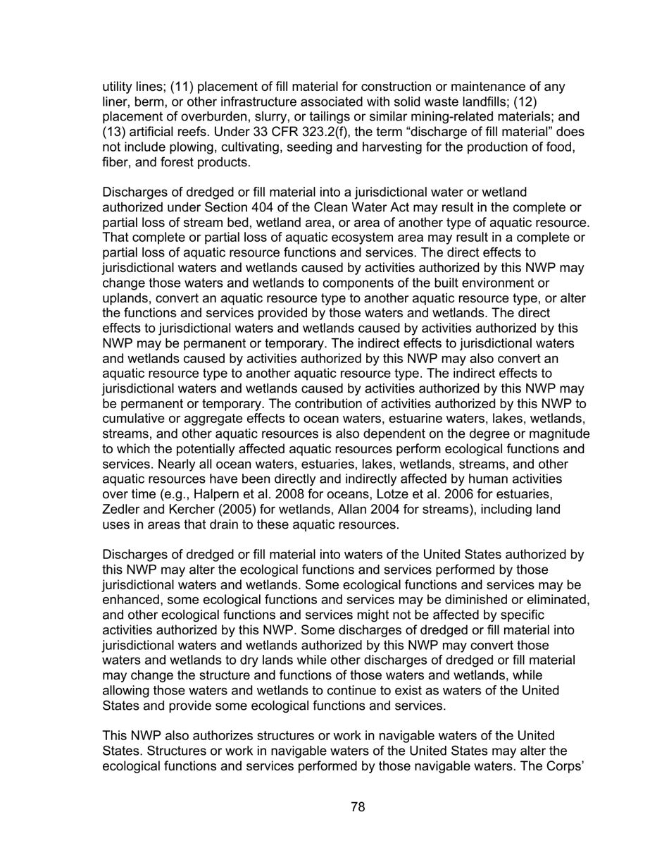 Decision Document Nationwide Permit 12, Page 78