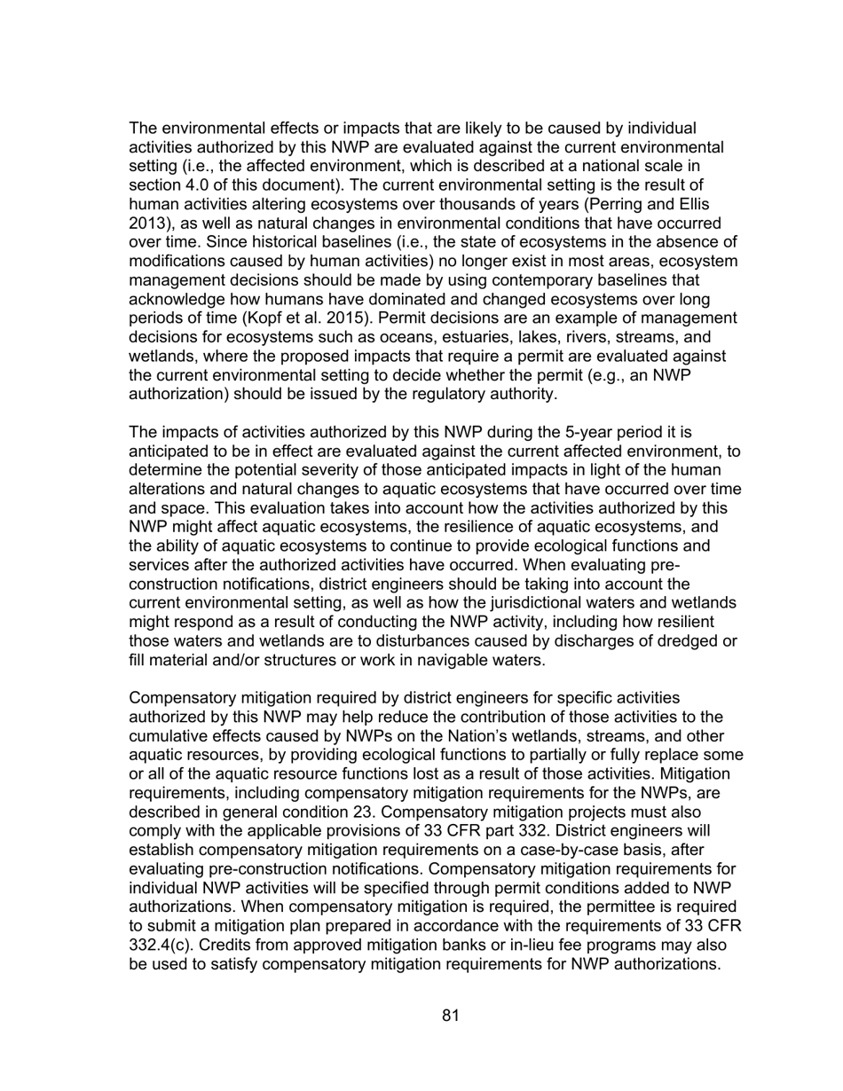 Decision Document Nationwide Permit 12, Page 81