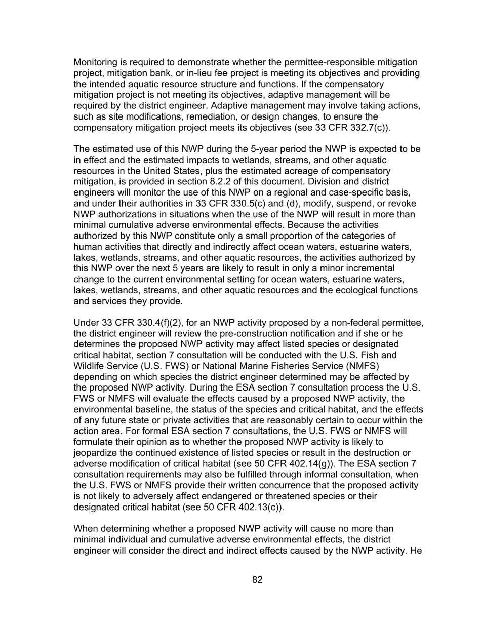 Decision Document Nationwide Permit 12, Page 82