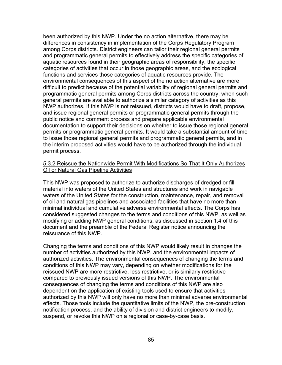 Decision Document Nationwide Permit 12, Page 85